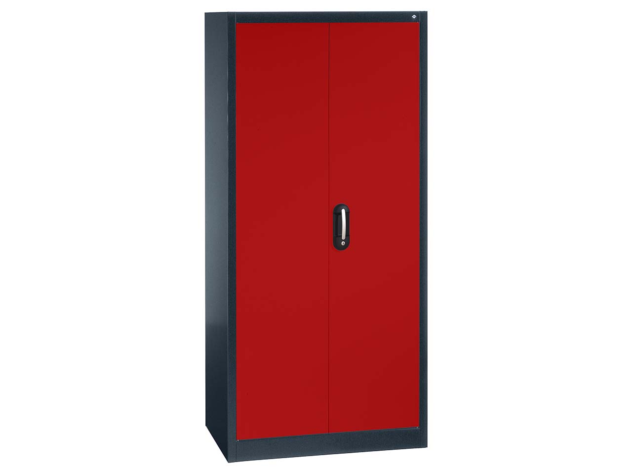 Flügeltürenschrank Anthrazit/Rubinrot (BxTxH) 93x40x195