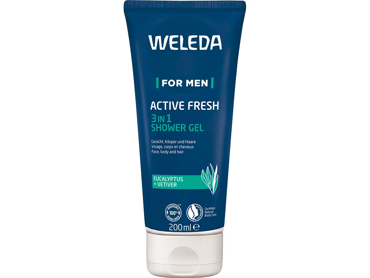 WELEDA Bio-3in1-Duschgel "Aktiv Fresh" For Men, 200 ml