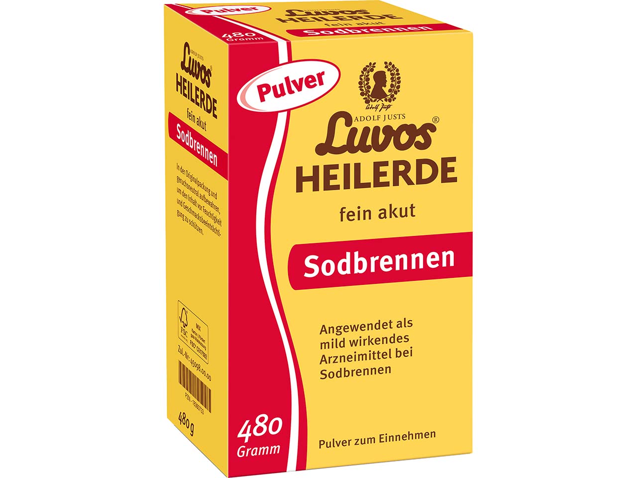 Luvos Heilerde-Pulver für Sodbrennen, fein akut, 480 g