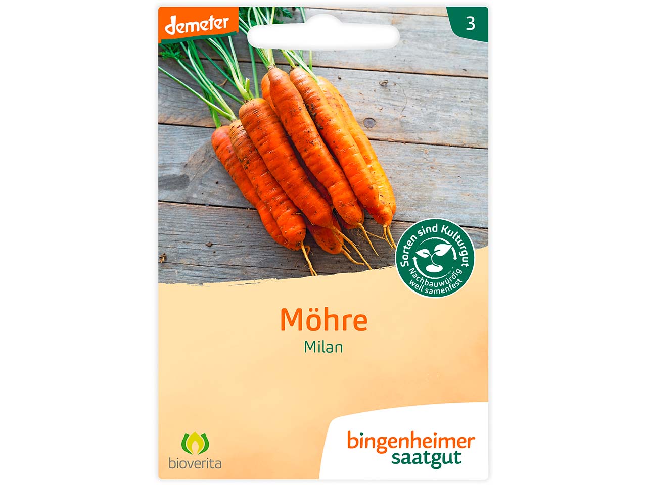 bingenheimer saatgut Bio-Samen Möhre "Milan", 1 Stk.