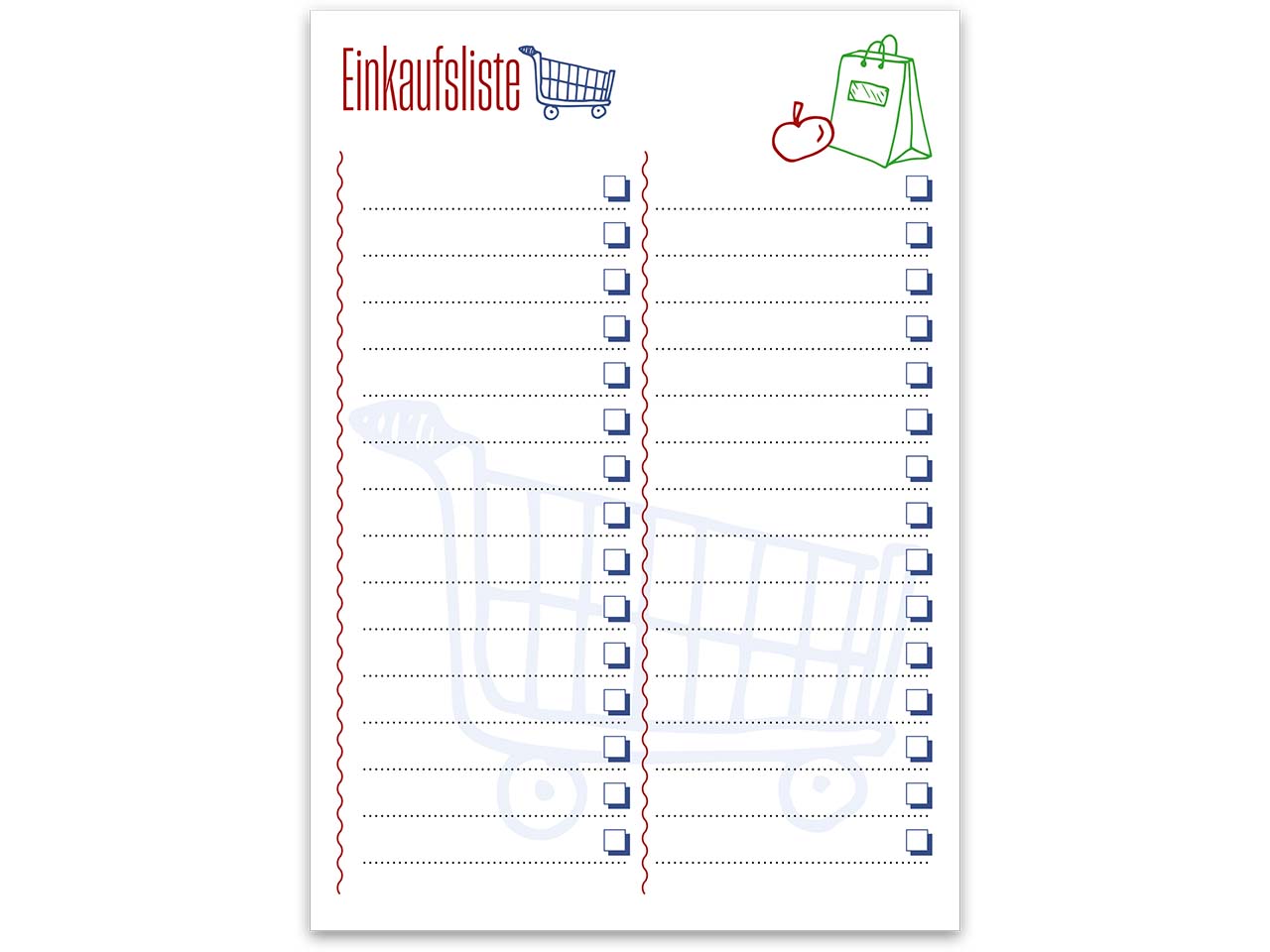 Staufen Einkaufsliste aus Recyclingpapier DIN A5, 52 Blatt, 90 g/m²