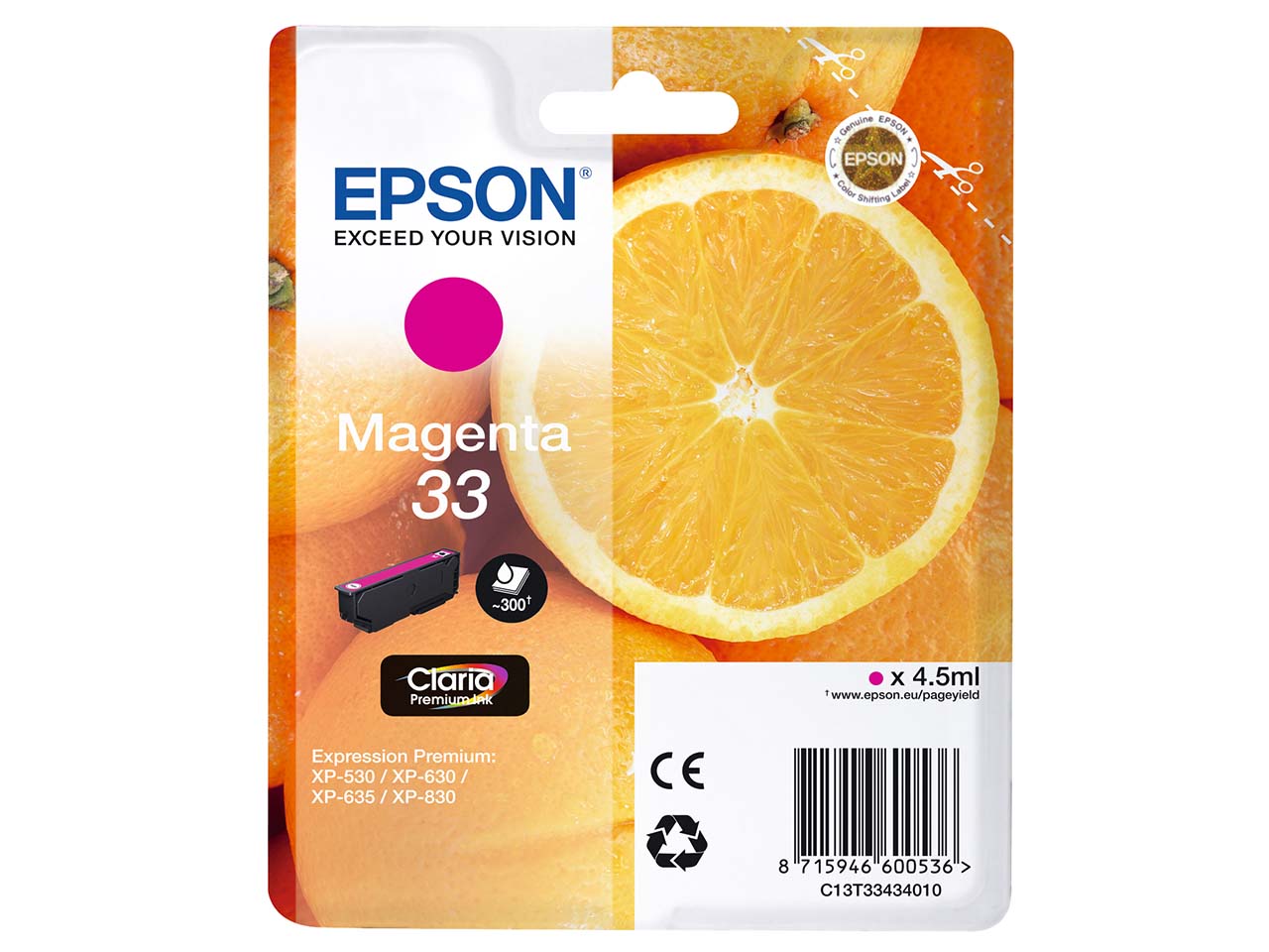 Epson Tintenpatrone T3343/ 33 magenta