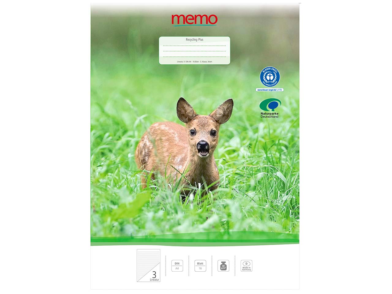 memo Schulheft A4 Lin. 3 / 3. Klasse lin