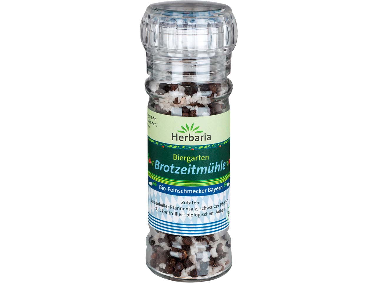 Herbaria Bio-Gewürzsalz "Biergarten Brotzeitmühle" in Glasmühle, 65 g