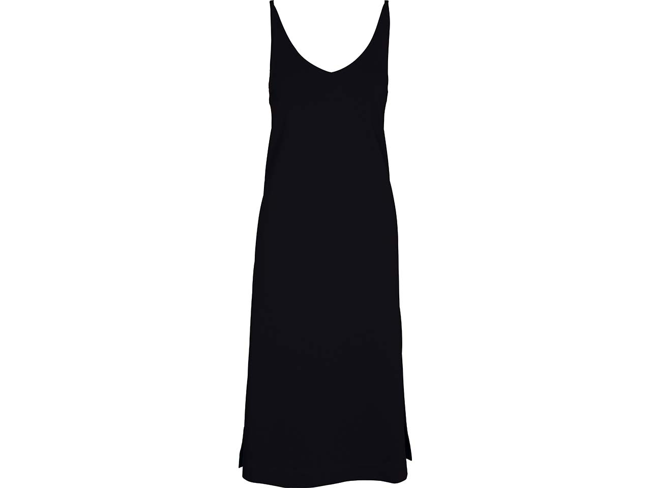 MELA Bio-Damen-Midi-Kleid 'SADHANA' mit tiefem Rückenausschnitt, black, Gr. L