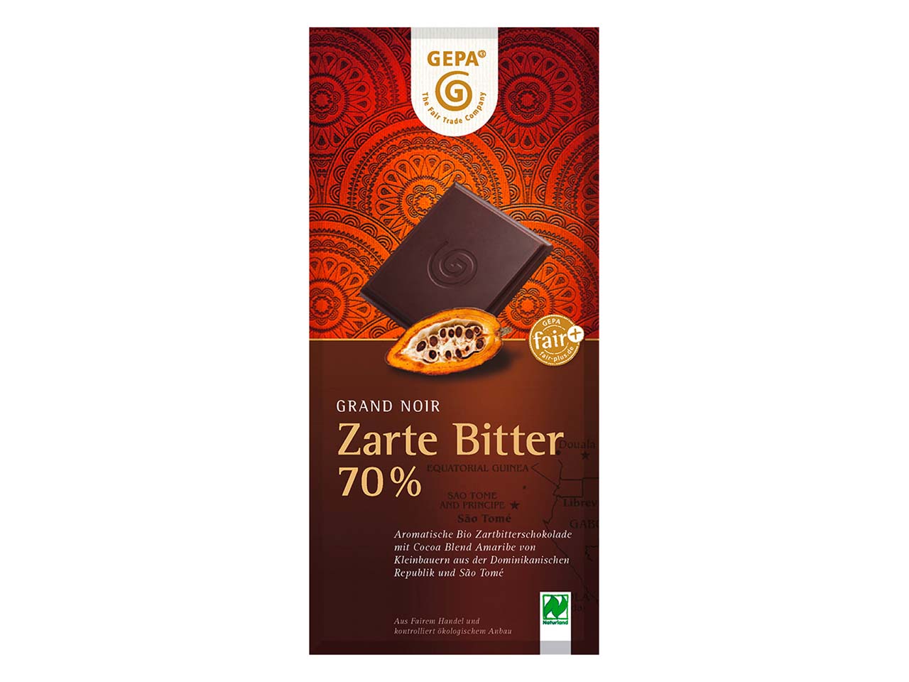 GEPA Bio-Schokolade 'Grand Noir' Zarte Bitter 70% 100g