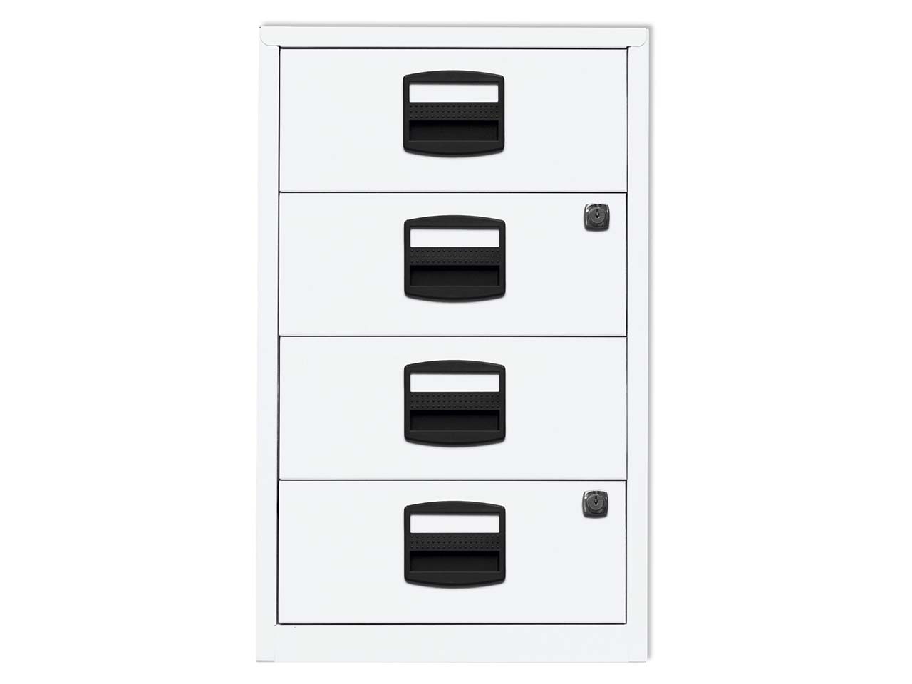 Bisley Home Container, mit 4 Schubladen verkehrsweiß