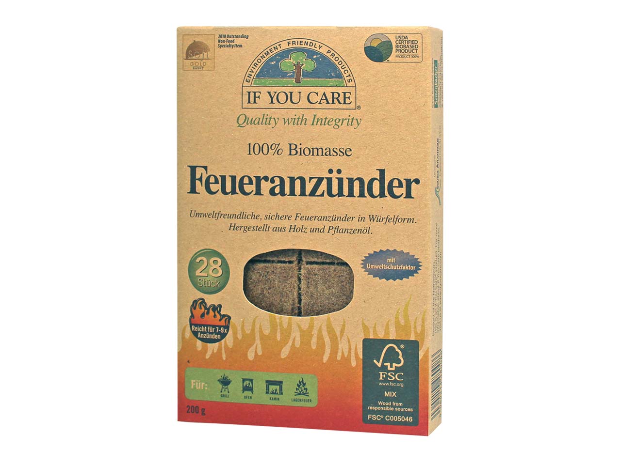 IF YOU CARE Grillanzünder, 28 Stk.