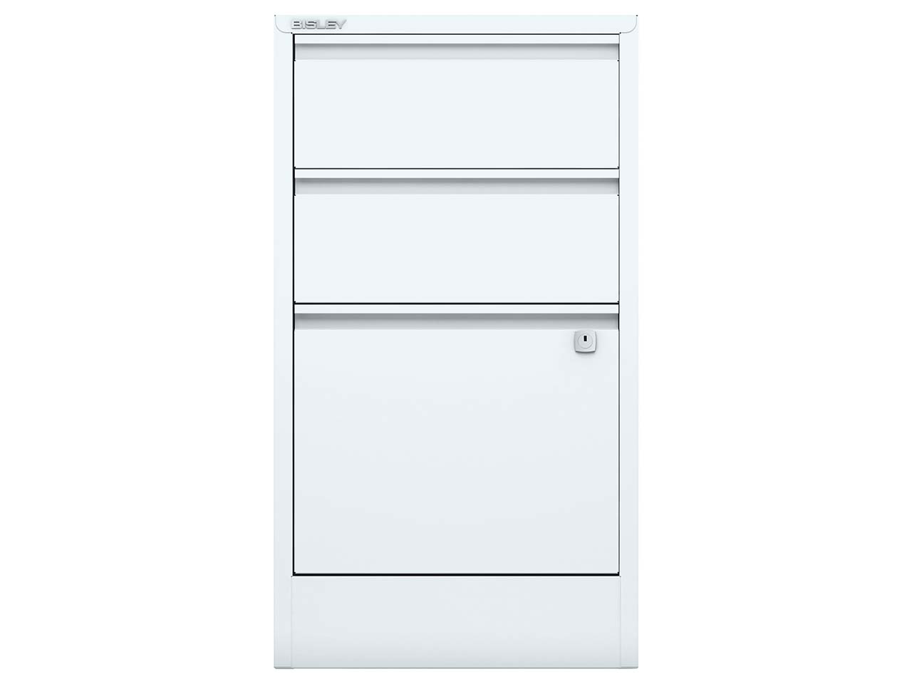BISLEY Schubladenschrank "PersonalFiler" mit 1 HR + 2 Schubladen, verkehrsweiß