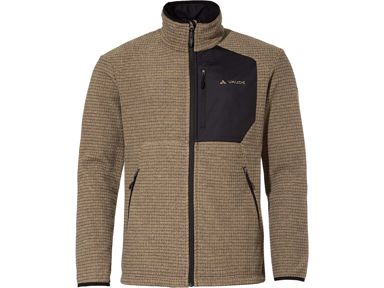VAUDE Herren-Fleecejacke "Neyland" mit Stehkragen, oat, Gr. XL