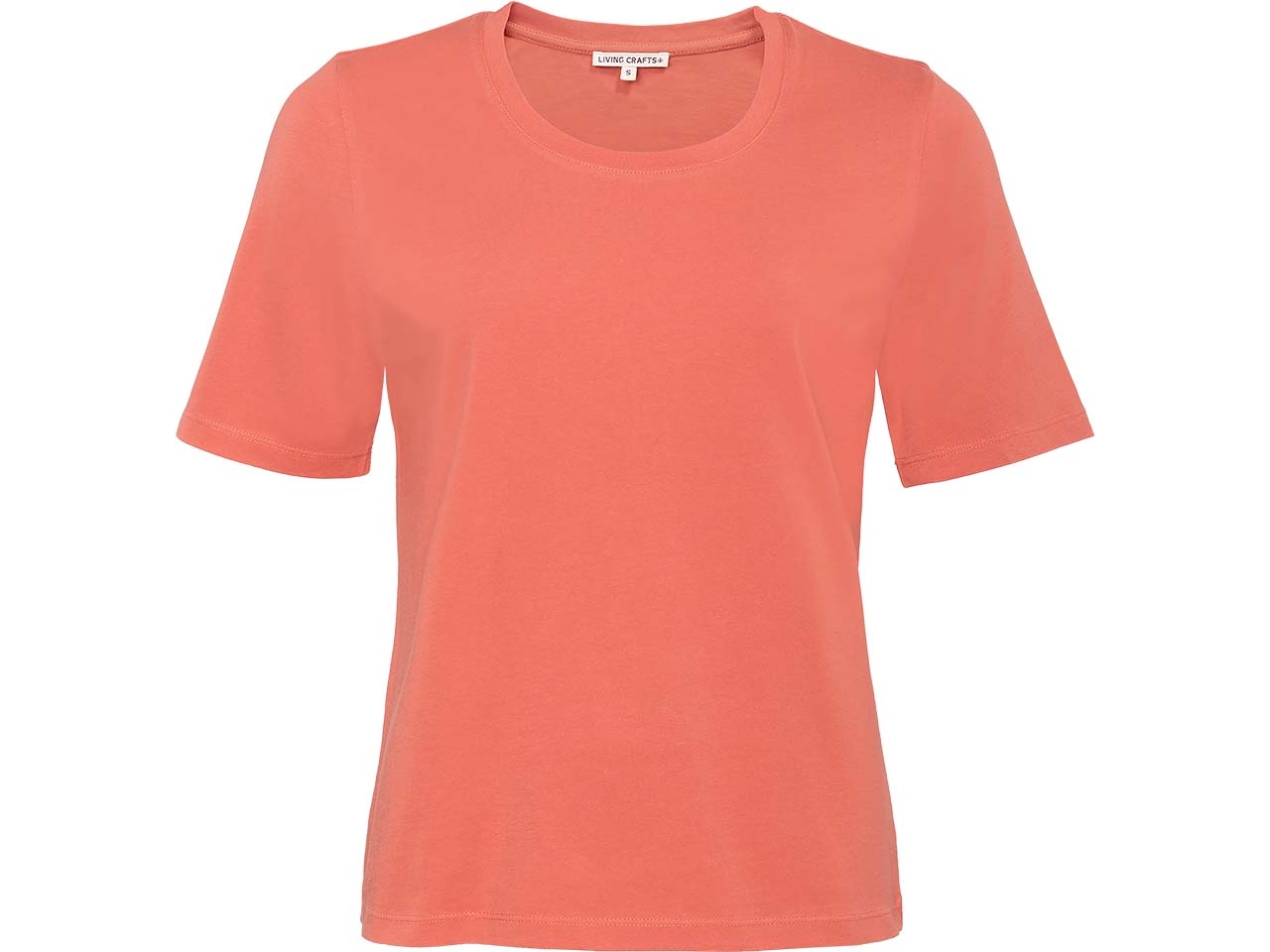 Living Crafts Bio-Damen-T-Shirt 'TABERA' mit Rundhalsausschnitt, poincana red, Gr. S
