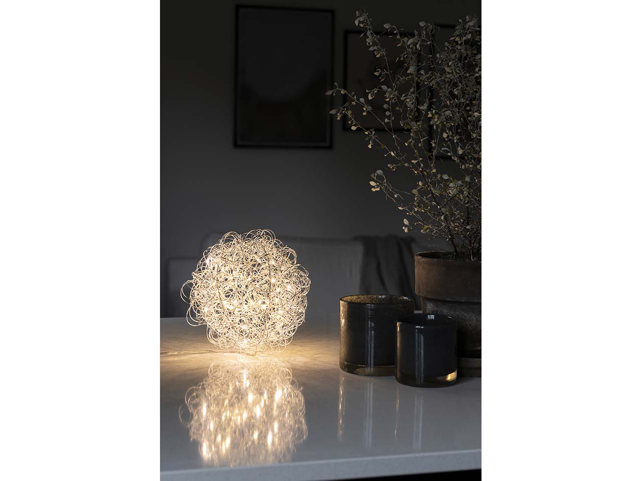 Konstsmide LED-Lichterkette "Drahtball" 40 Dioden warmweiß