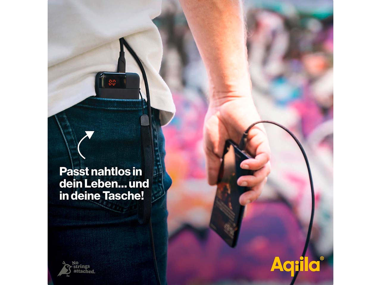 Aqiila Powerbank "Powerbird B5" 5.000 mAh, schwarz