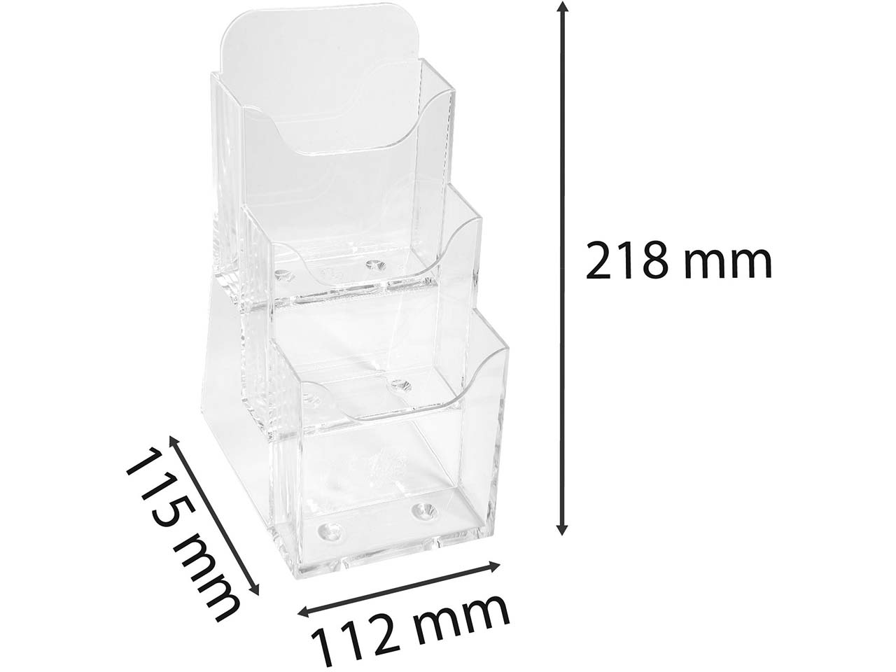 Exacompta Prospekthalter "Exacryl" aus PS, 3 Fächer, DIN lang Exacompta Prospekthalter "Exacryl" aus PS, 3 Fächer, DIN lang