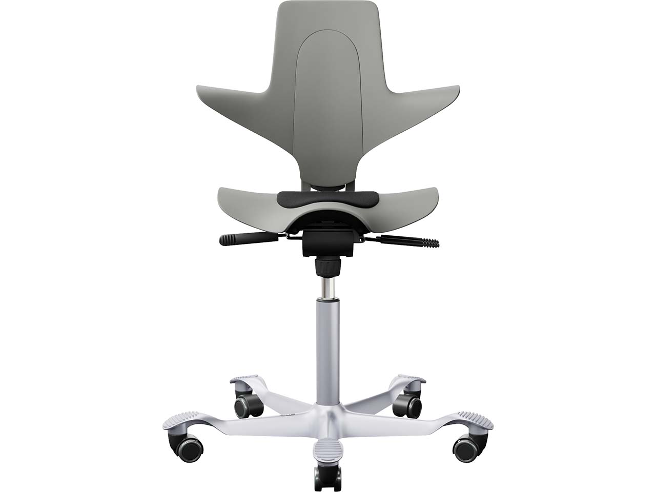 HAG Bürodrehstuhl "Capisco Puls 8010" Gestell: silber/clay,Stoff: "Cura" black