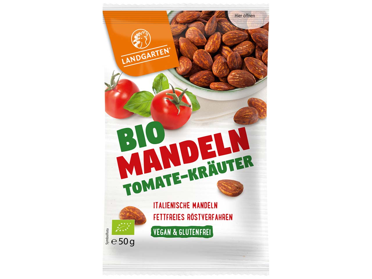 Landgarten Bio-Mandeln "Tomate Kräuter" 50 g