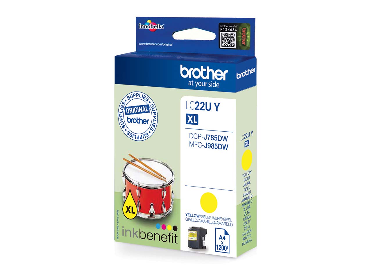 Brother Tintenpatrone LC-22UY XL gelb