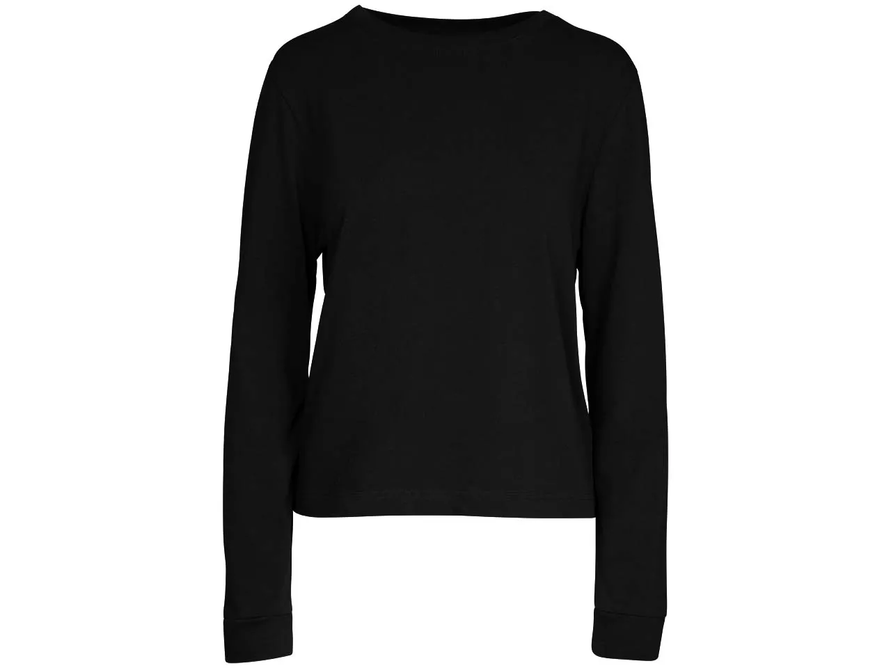 MELA Bio-Damen-Sweatshirt "RATI" mit Rundhalsausschnitt, schwarz, Gr. S