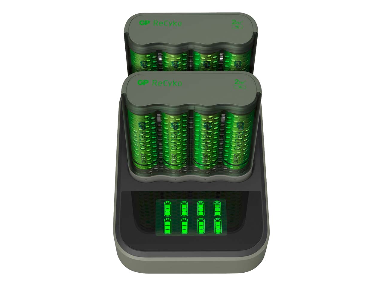 GP Battery USB-Ladestation "ReCyko D851" 2 x Ladeg "M451" 8xAA Akkus "ReCyko" 2.600mhA