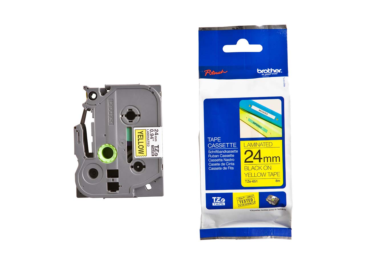 P-Touch Beschriftungsband 'TZe 651' gelb/schwarz