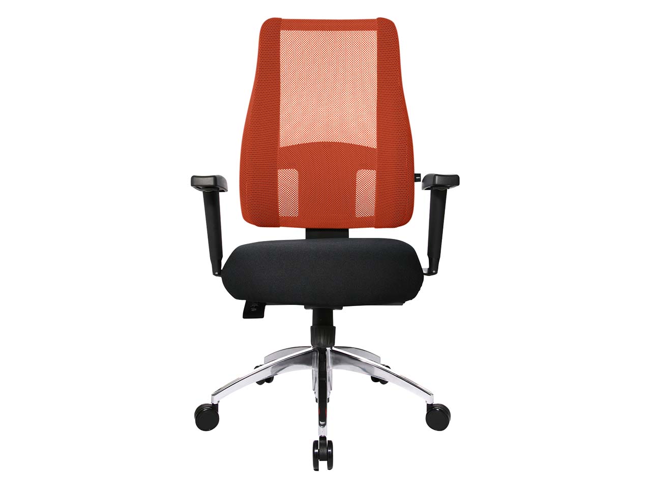 Topstar Bürodrehstuhl "Lady Sitness Deluxe" mit Armlehnen und Aluminiumfußkreuz orange