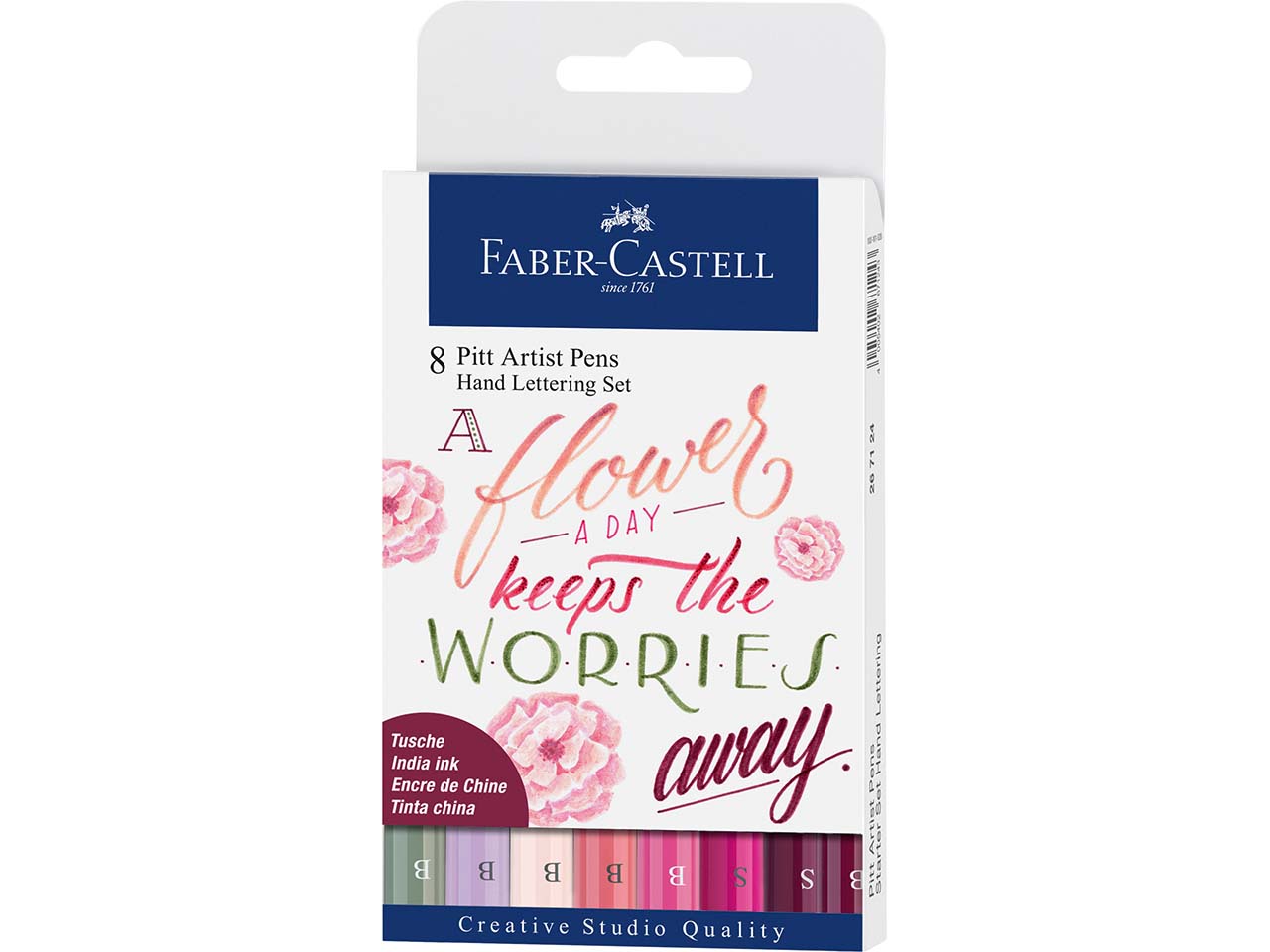 Faber-Castell Tuschestifte-Set, Pinktöne, Pitt Artist Pen, Handlettering-Set, 8 Stk.
