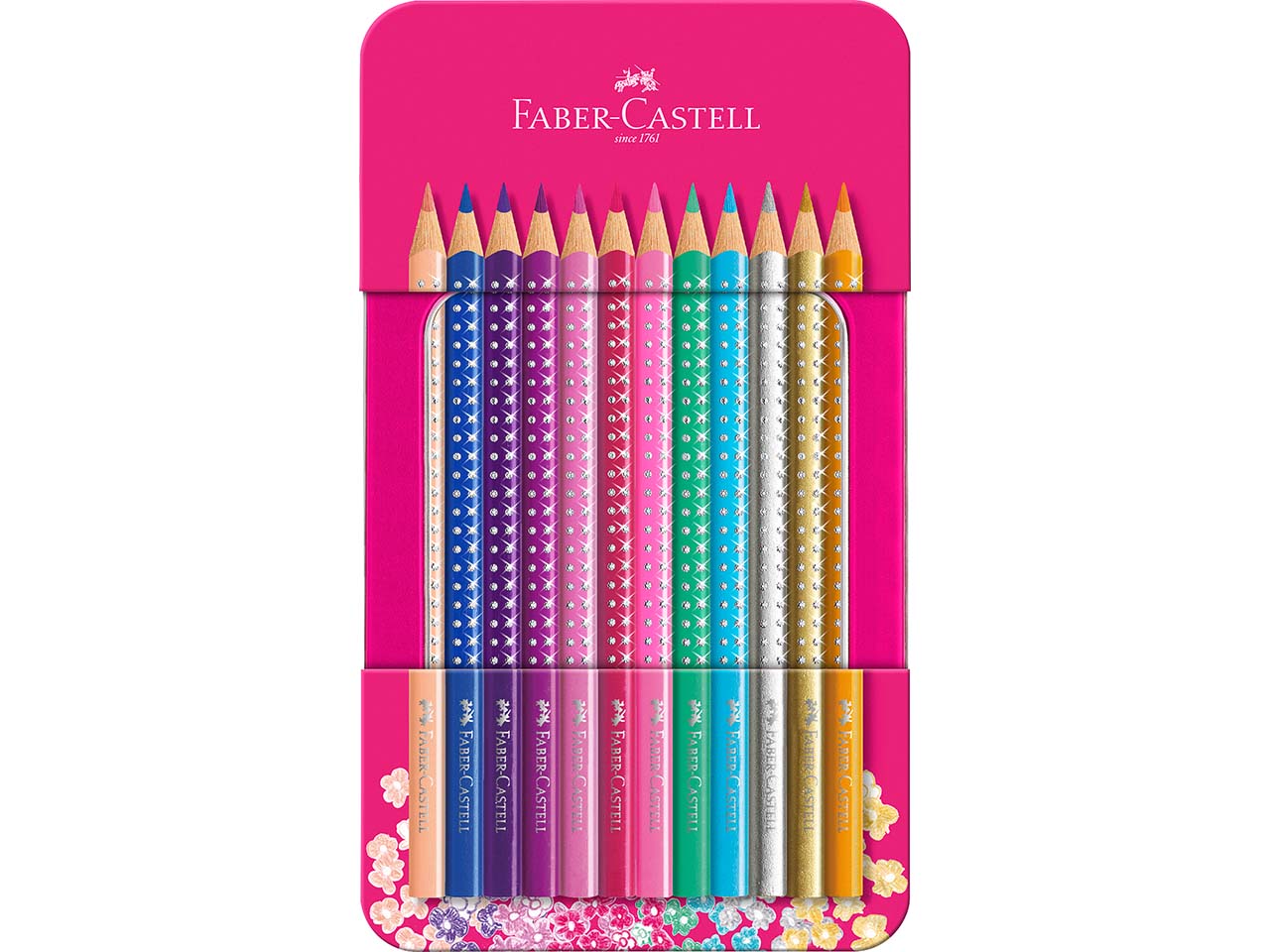 Faber-Castell Buntstifte "Sparkle", 12er-Set im Metalletui