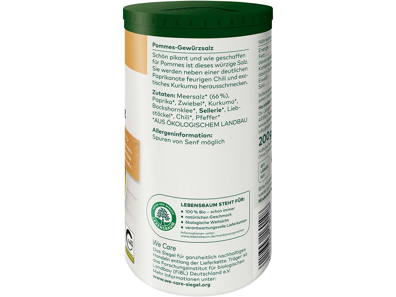 LEBENSBAUM Bio-Gewürzmischung "Pommes", 200 g