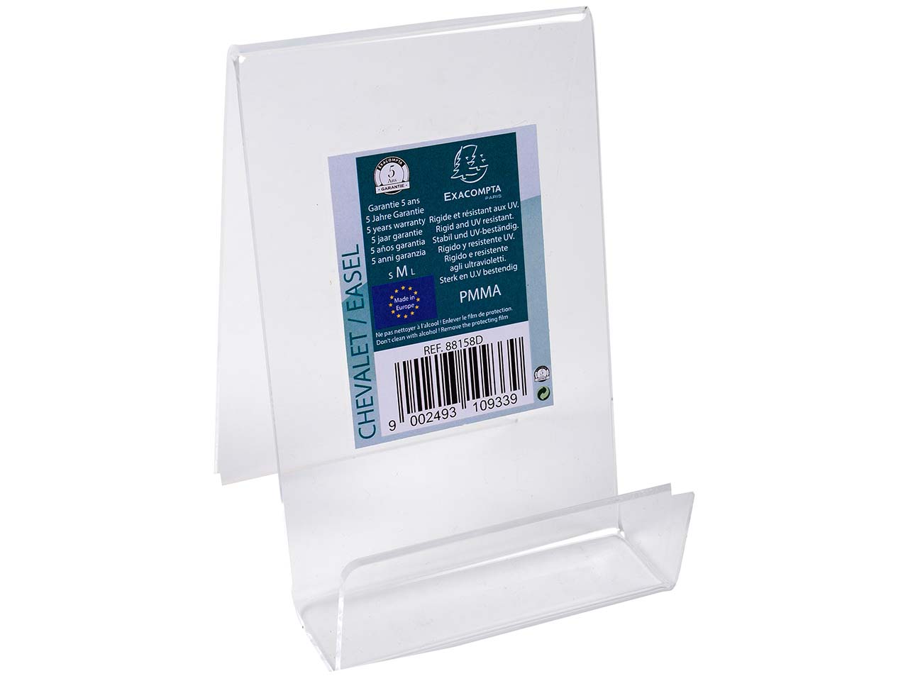 Exacompta Tischaufsteller "Exacryl" für Präsentationen, Außenmaß: 75 x 100 x 100 mm