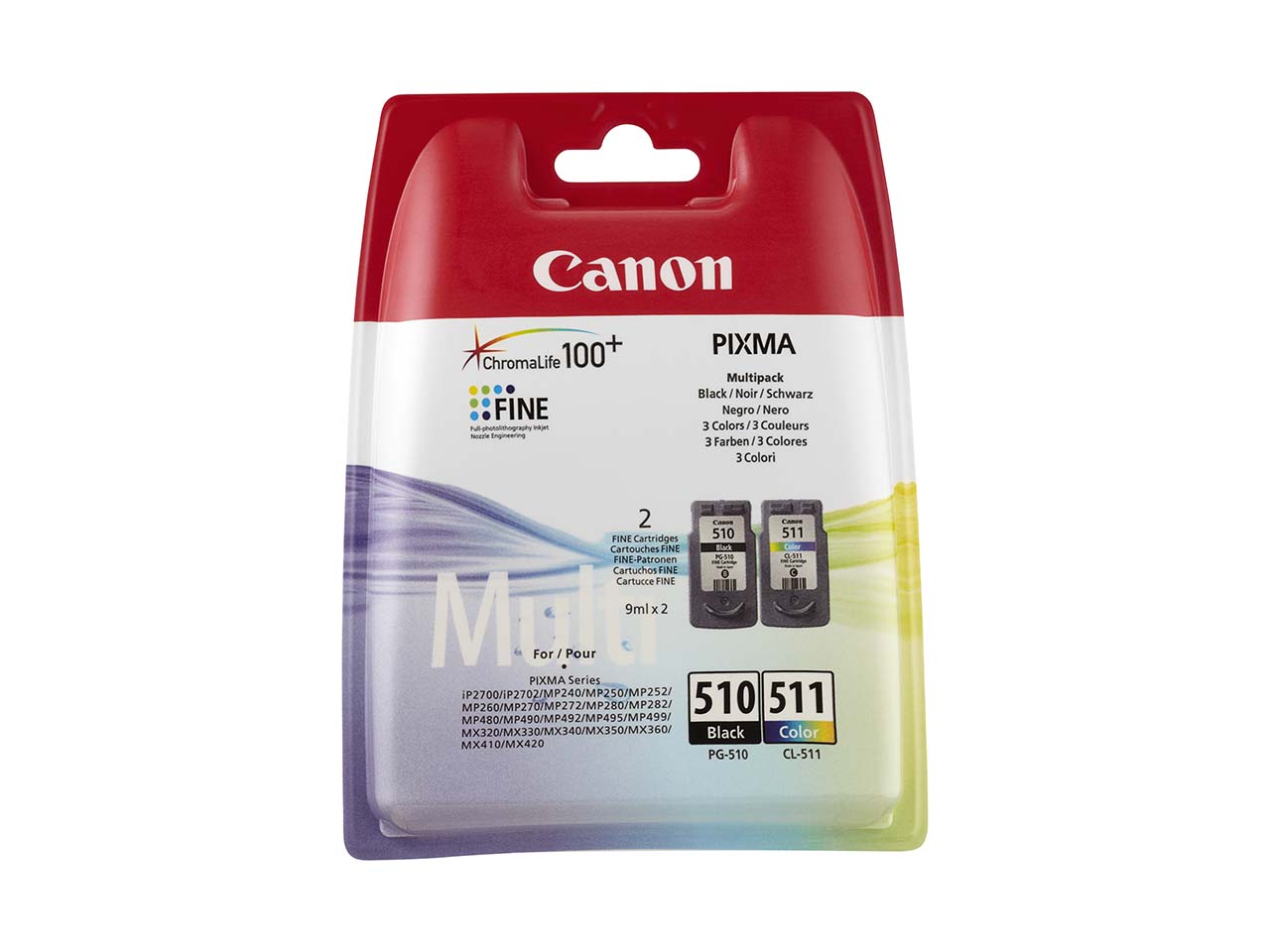 Canon 2er Set Druckköpfe PG-510, CL-511 schwarz, color