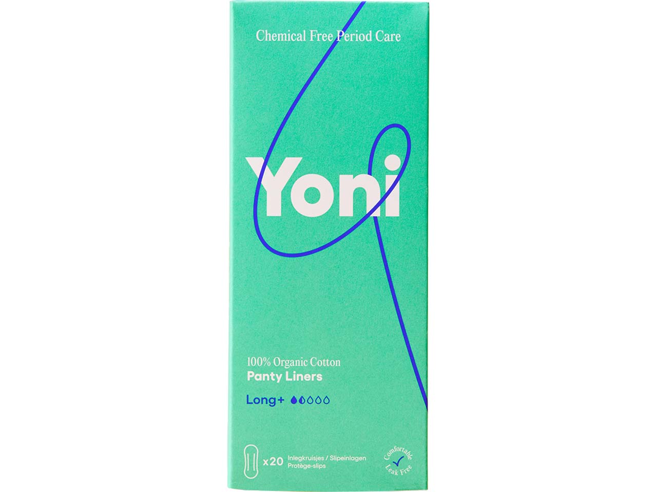 Yoni Slipeinlagen "Extralang" 20 Stk. aus Bio-Baumwolle