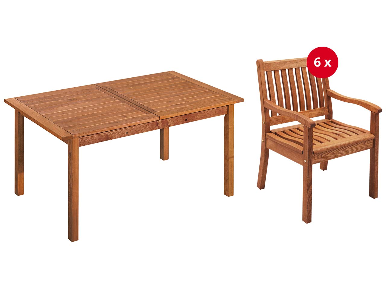 Gartenmöbel-Set 'Cansa' 7-teilig, 6 Sessel, 1 Tisch