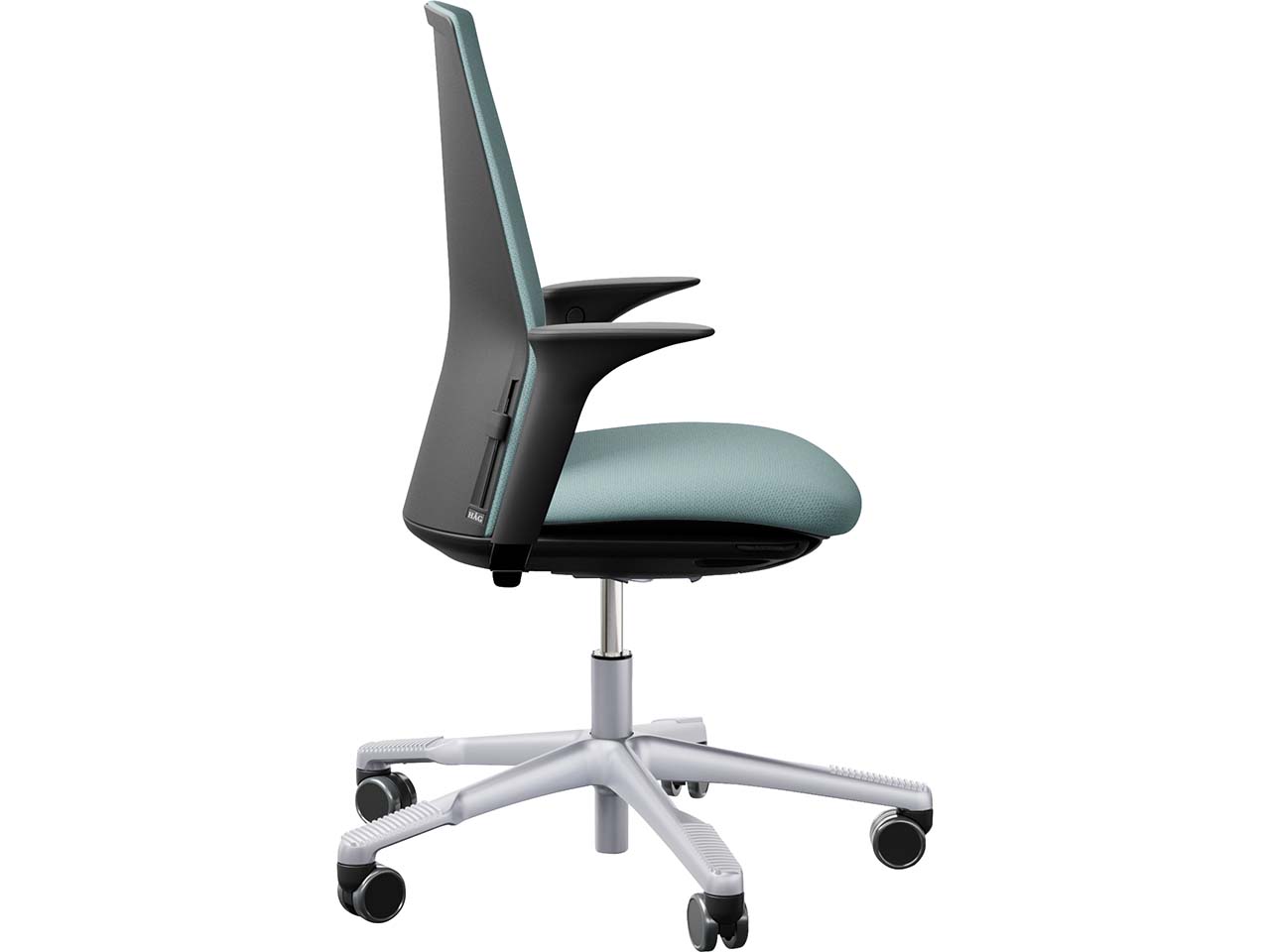 HAG Bürodrehstuhl "Futu 1200-S" mit AL, Gestell: silber, Stoff: "FutuKnit" Frost