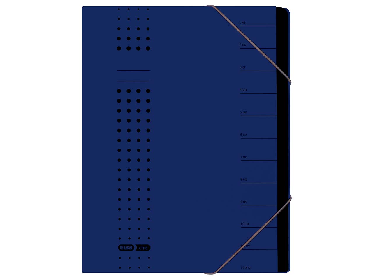 ELBA Ordnungsmappe 'chic'12 Fächer dunkelblau