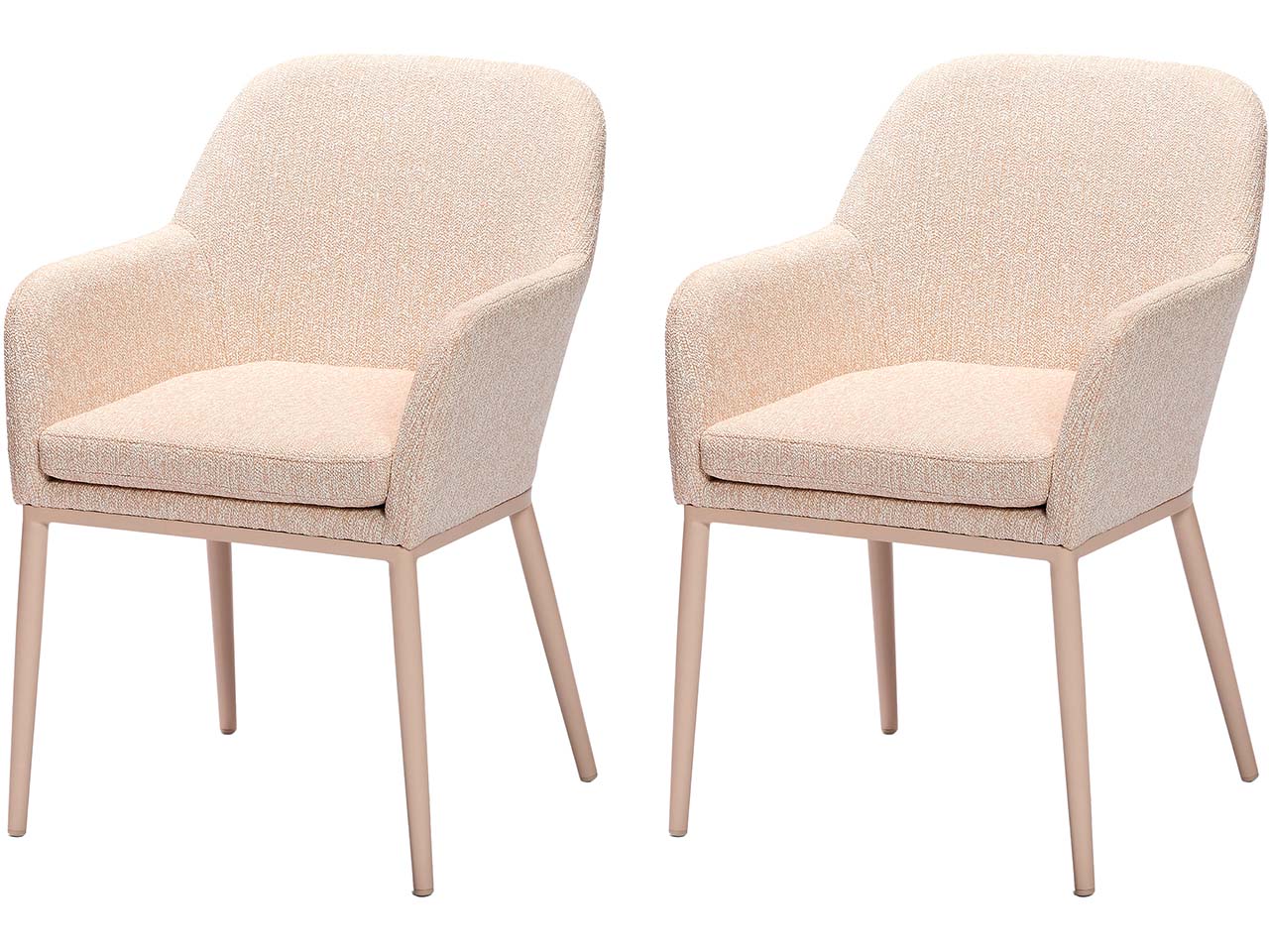 2er-Set Gartenstuhl "Belfort" Gestell: Aluminium, Bezug: Olefin, sand