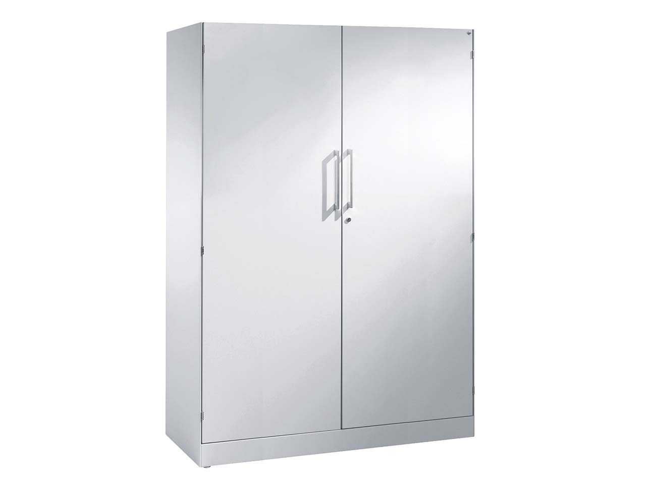 Flügeltürenschrank "CONTACT", Höhe 163,5 cm  (BxT) 120 x 43,5, silber