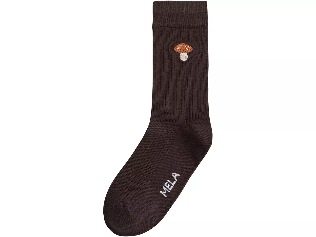 MELA Bio-Socken "Mushroom", gerippt, dunkelbraun, Gr. 35/38