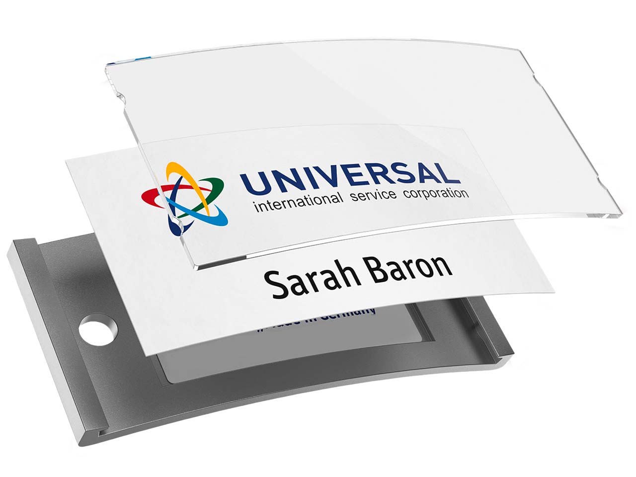 Avery Zweckform 5 Namensschilder 'Polar30' mit Magnet, silber, 70 x 30 mm