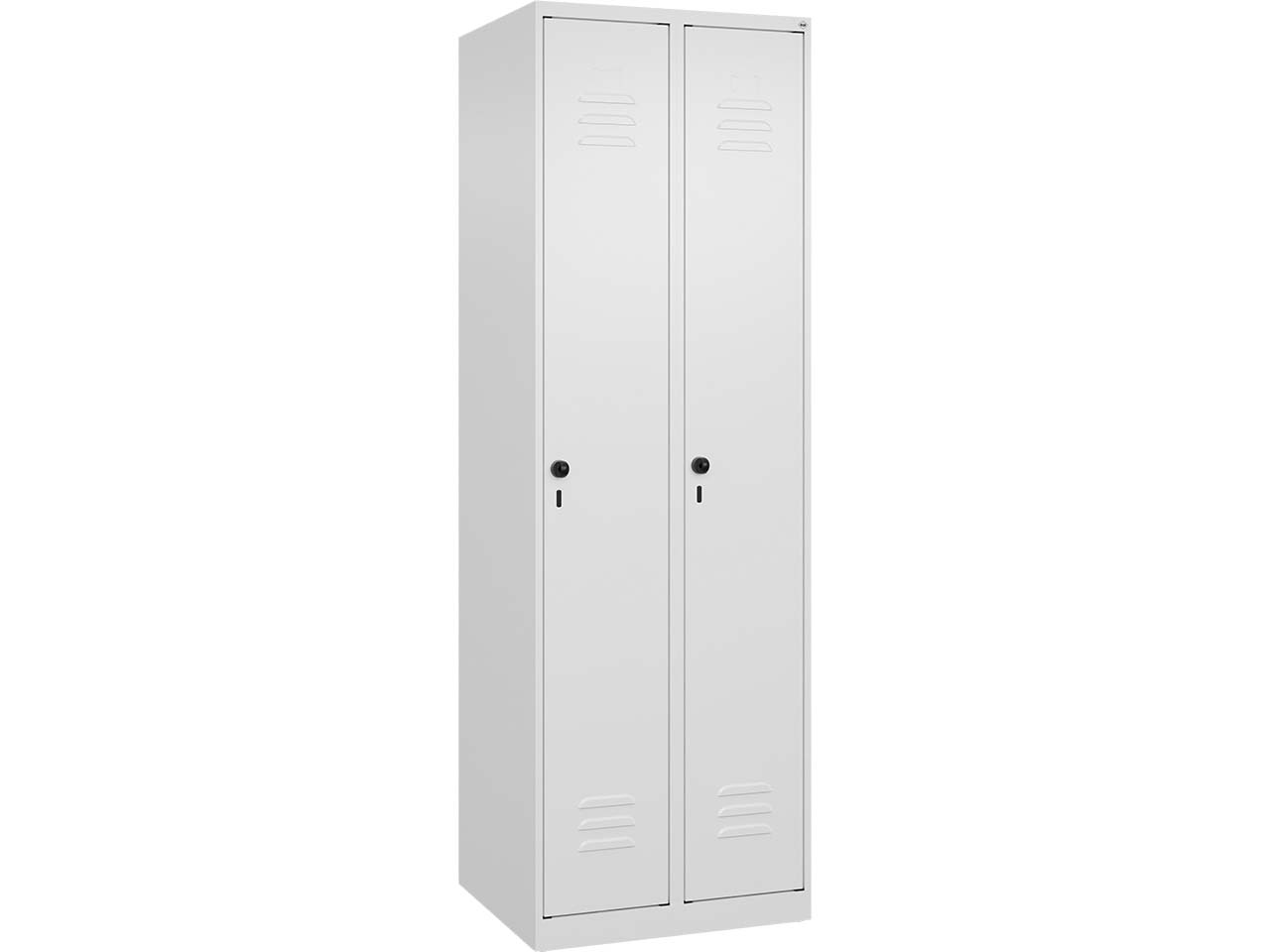 C+P Spind Classic PLUS, 2 Abteile, 1850x600x500mm, Verkehrsweiß/Verkehrsweiß