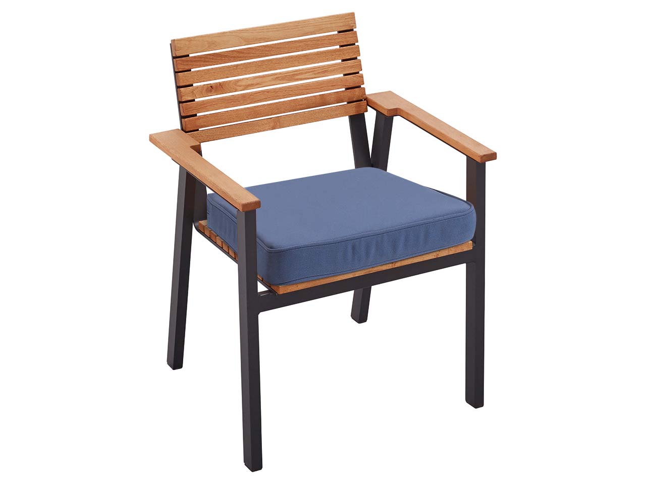 Auflage für Gartensessel 'Sassa' 45 x 42 x 6 cm, Bezug aus Polyester, blau