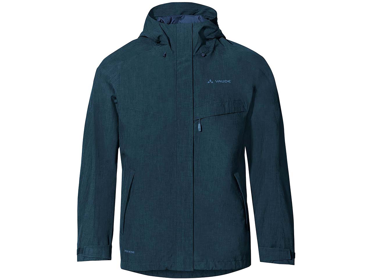 VAUDE Herren-Regenjacke "Rosemoor II" mit Brusttasche, dark sea, Gr. S