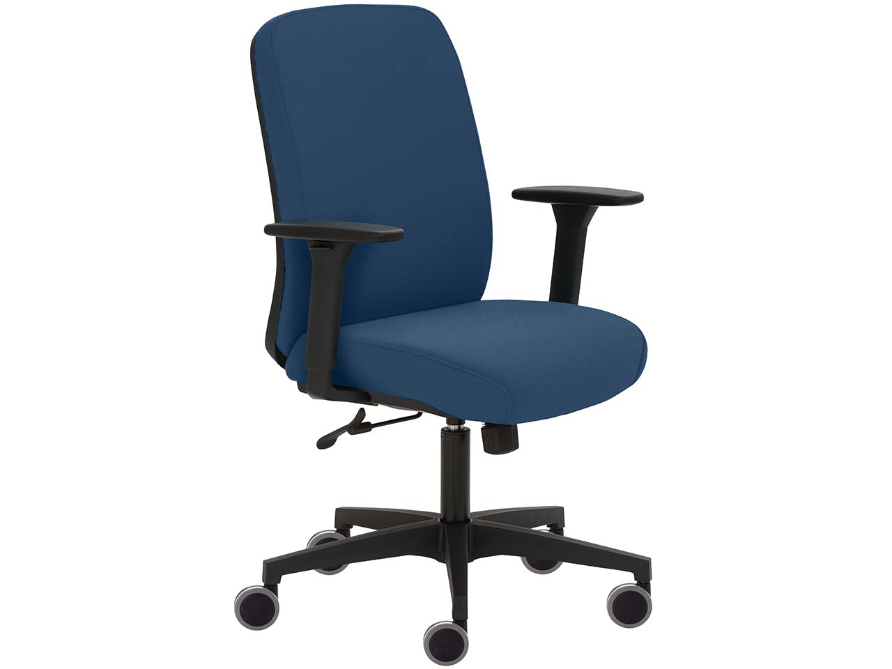 Bürodrehstuhl '2219' mit Armlehnen, dunkelblau