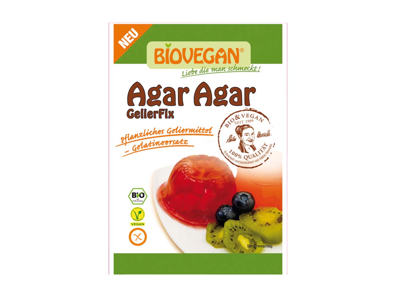 BIOVEGAN Bio-Agar Agar, Pflanzliches Geliermittel, 30 g