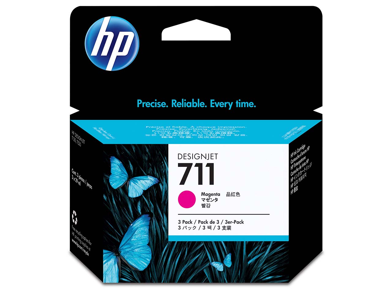 hp Tintenpatronen CZ135A, Nr. 711 magenta, 3-er Pack