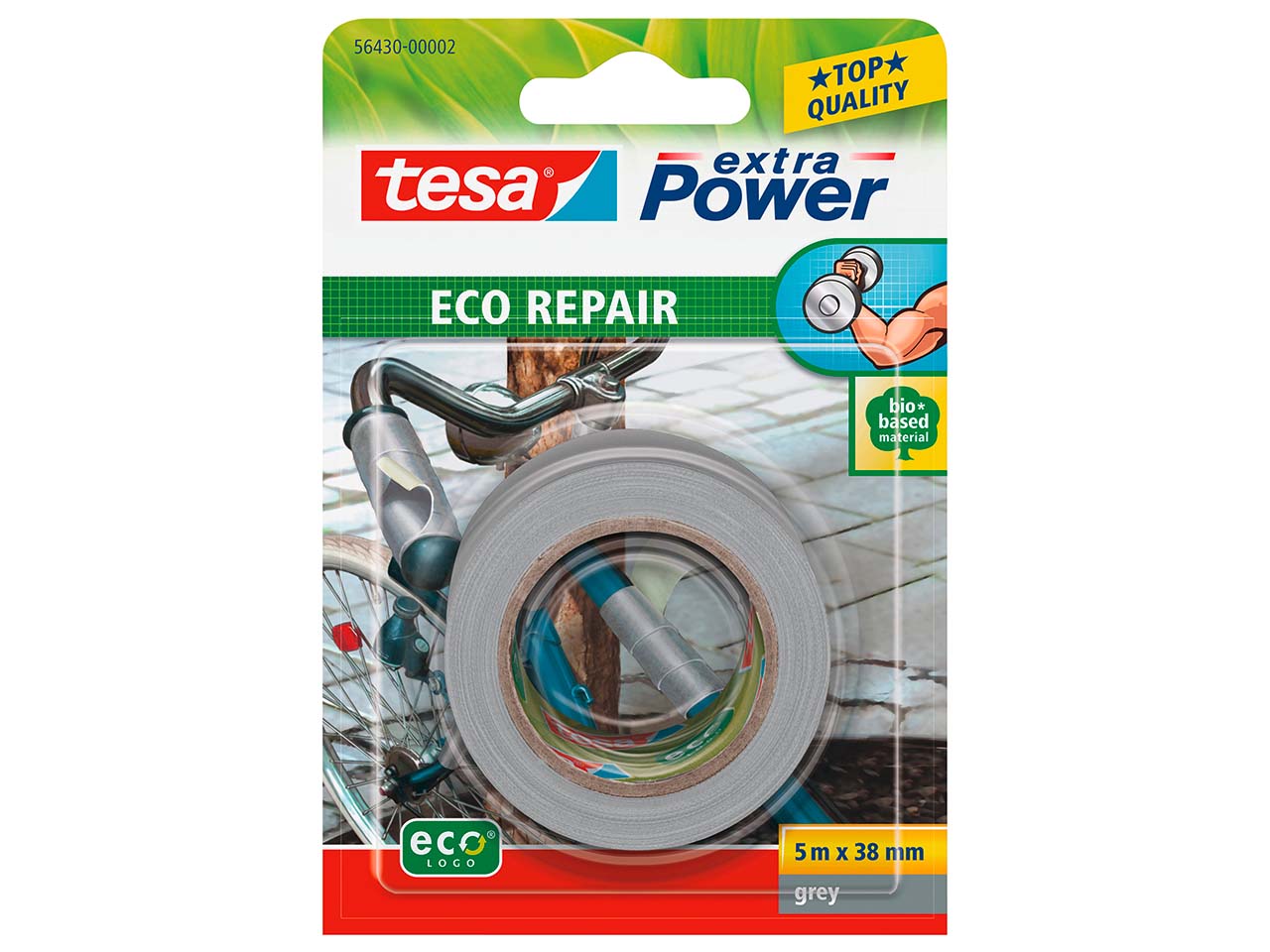 tesa Klebeband "Extra Power Eco Repair" 38 mm x 5 m, grau