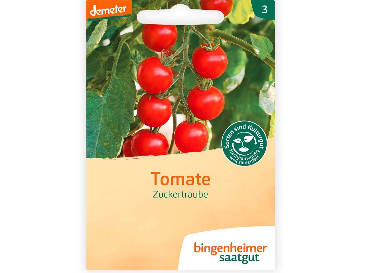 bingenheimer saatgut Bio-Samen Cocktailtomate "Zuckertraube", 1 Stk.