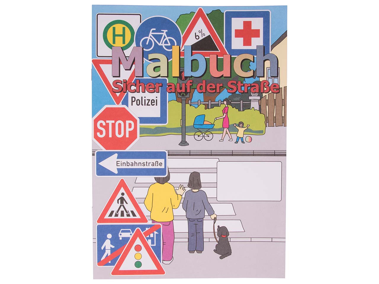 Malbuch "Sicher auf der Straße"  Format A4, 12 Seiten