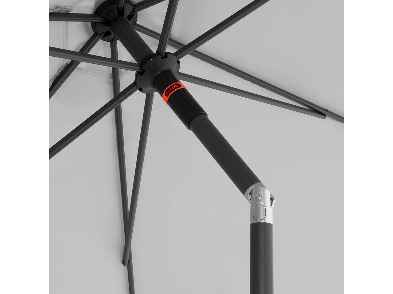 doppler Sonnenschirm "myZone Push Up" Ø 300 cm, HV, hellgrau