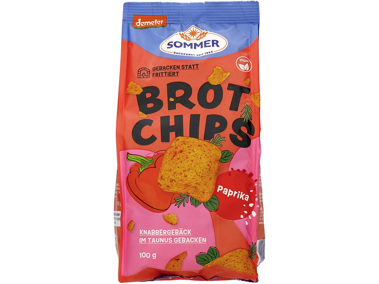 SOMMER Bio-Brotchips "Paprika", 100 g