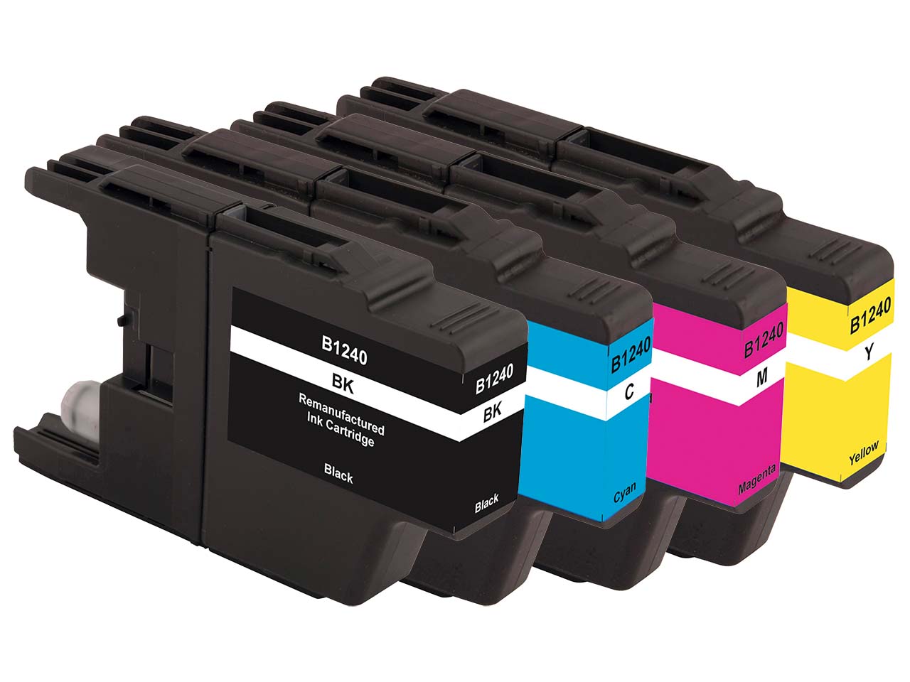 memo 4er-Set Tintenpatronen ersetzt Brother LC-1240BK/C/M/Y schwarz, cyan, magenta, gelb